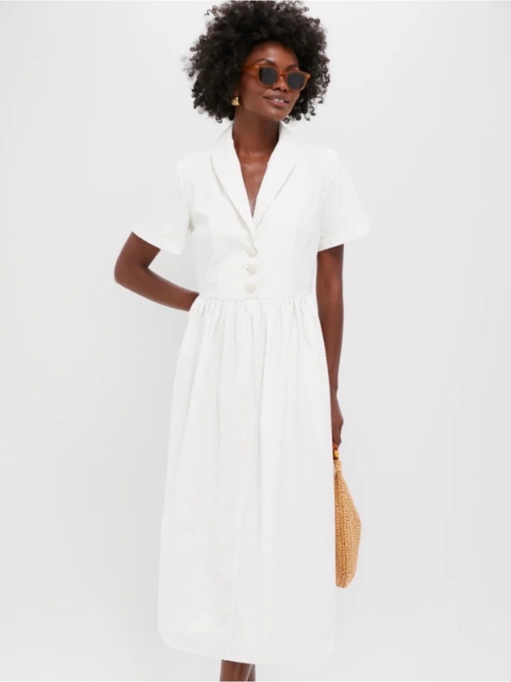 White Tuckernuck Seersucker Adelaide Dress